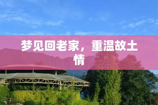 梦见回老家，重温故土情