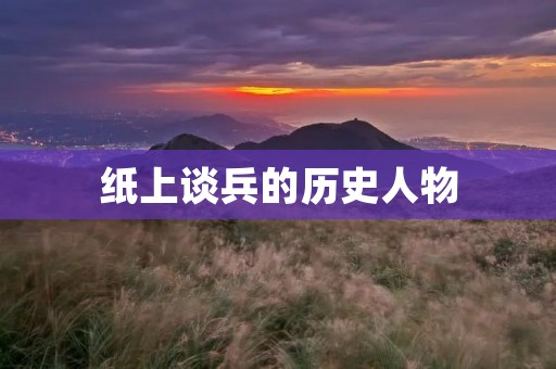 纸上谈兵的历史人物