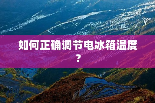 如何正确调节电冰箱温度？