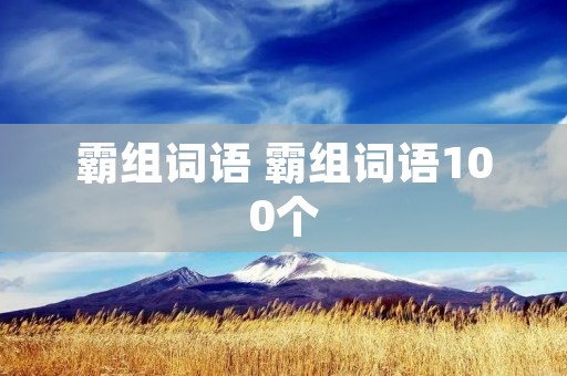 霸组词语 霸组词语100个