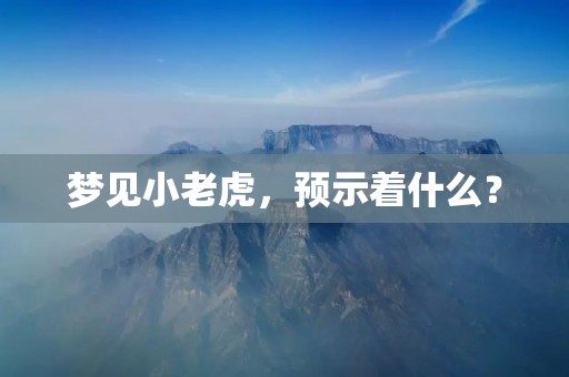 梦见小老虎，预示着什么？