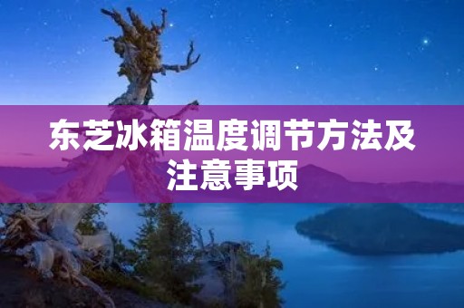 东芝冰箱温度调节方法及注意事项