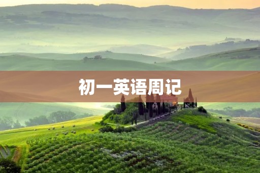 初一英语周记：我的学习之路