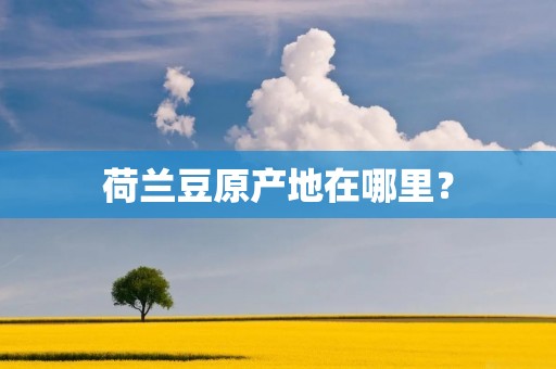 荷兰豆原产地在哪里?