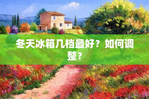 冬天冰箱几档最好?如何调整? 冬天冰箱几档最好?如何调整?