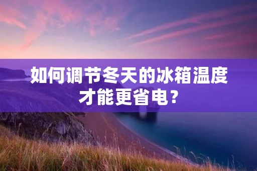 如何调节冬天的冰箱温度才能更省电？