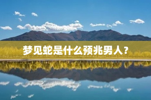 梦见蛇是什么预兆男人？