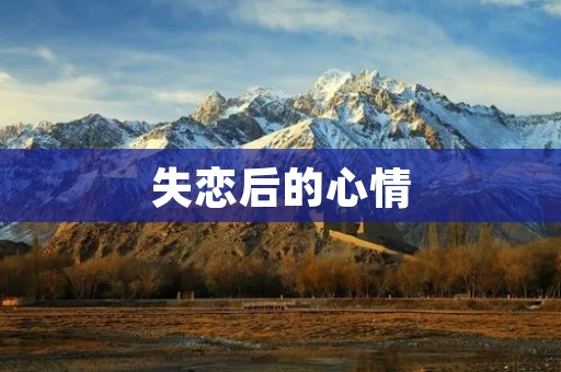 失恋后的心情