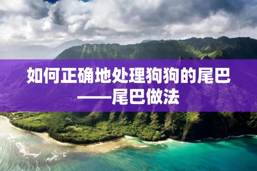 如何正确地处理狗狗的尾巴——尾巴做法 如何正确地处理狗狗的尾巴——尾巴做法
