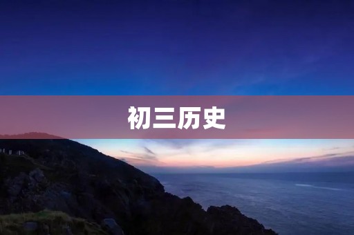 初三历史:近代中国的开端 初三历史:近代中国的开端