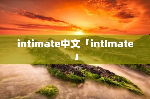 intimate中文「intImate」