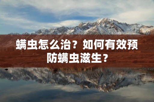螨虫怎么治?如何有效预防螨虫滋生? 螨虫怎么治?如何有效预防螨虫滋生?