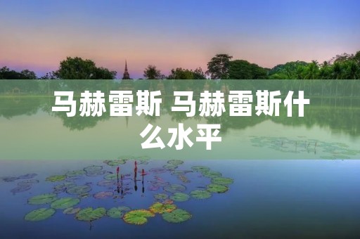 马赫雷斯 马赫雷斯什么水平 马赫雷斯 马赫雷斯什么水平