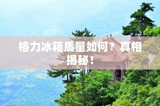 格力冰箱质量如何?真相揭秘! 格力冰箱质量如何?真相揭秘!