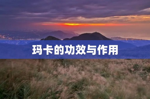 玛卡的功效与作用 玛卡的功效与作用