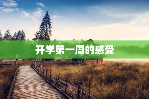 开学第一周的感受 开学第一周的感受
