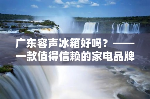 广东容声冰箱好吗?——一款值得信赖的家电品牌 广东容声冰箱好吗?——一款值得信赖的家电品牌