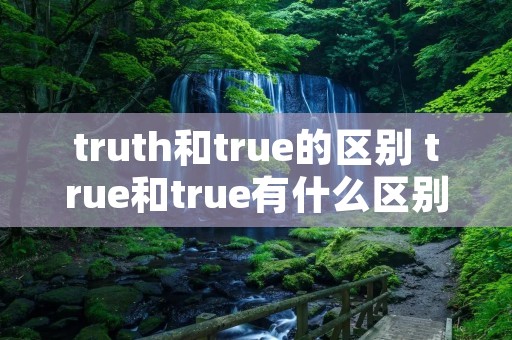 truth和true的区别 true和true有什么区别 truth和true的区别 true和true有什么区别