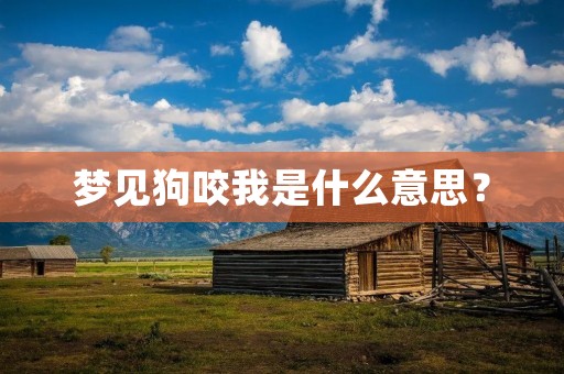 梦见狗咬我是什么意思?