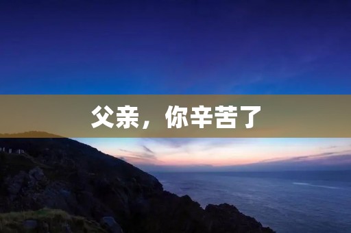 父亲,你辛苦了
