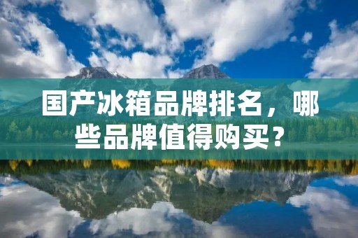 国产冰箱品牌排名,哪些品牌值得购买? 国产冰箱品牌排名,哪些品牌值得购买?