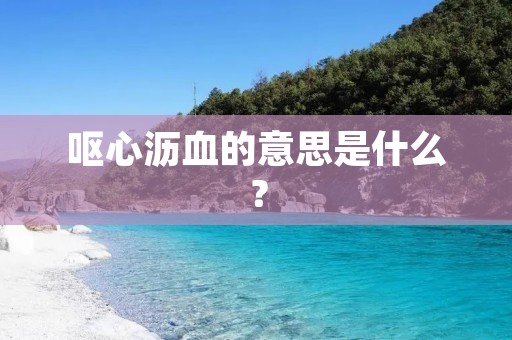 呕心沥血的意思是什么? 呕心沥血的意思是什么?