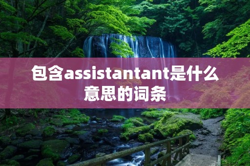 包含assistantant是什么意思的词条