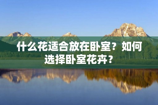 什么花适合放在卧室?如何选择卧室花卉?
