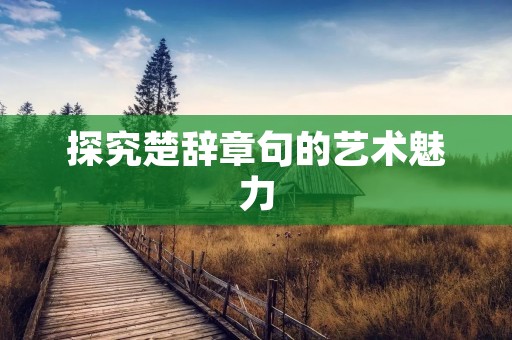 探究楚辞章句的艺术魅力 探究楚辞章句的艺术魅力