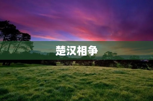 楚汉相争:一个持久而激烈的战争 楚汉相争:一个持久而激烈的战争
