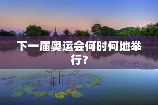 下一届奥运会何时何地举行?