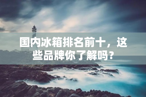 国内冰箱排名前十,这些品牌你了解吗? 国内冰箱排名前十,这些品牌你了解吗?