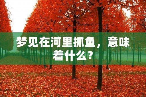梦见在河里抓鱼,意味着什么?