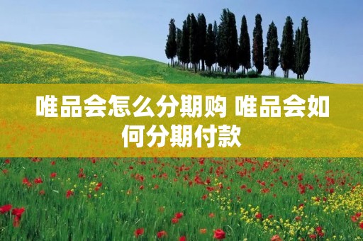 唯品会怎么分期购 唯品会如何分期付款 唯品会怎么分期购 唯品会如何分期付款