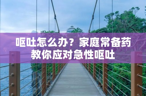 呕吐怎么办？家庭常备药教你应对急性呕吐