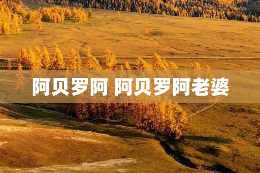 阿贝罗阿 阿贝罗阿老婆 阿贝罗阿 阿贝罗阿老婆