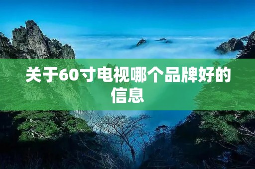 关于60寸电视哪个品牌好的信息 关于60寸电视哪个品牌好的信息