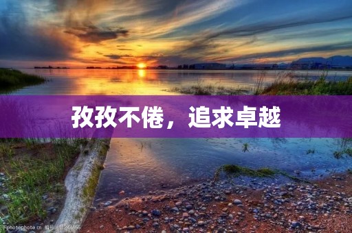 孜孜不倦,追求卓越 孜孜不倦,追求卓越