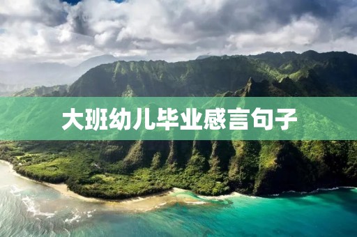 大班幼儿毕业感言句子