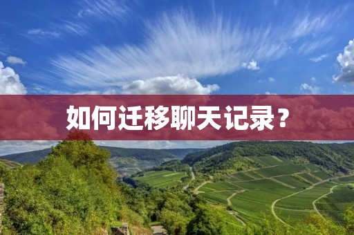 如何迁移聊天记录? 如何迁移聊天记录?