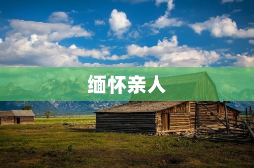 缅怀亲人:深情告别刚离去的至爱