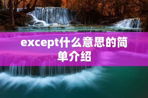 except什么意思的简单介绍 except什么意思的简单介绍