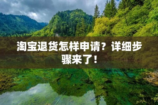 淘宝退货怎样申请？详细步骤来了！