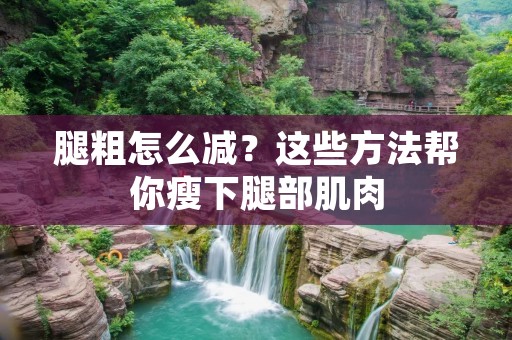 腿粗怎么减?这些方法帮你瘦下腿部肌肉 腿粗怎么减?这些方法帮你瘦下腿部肌肉