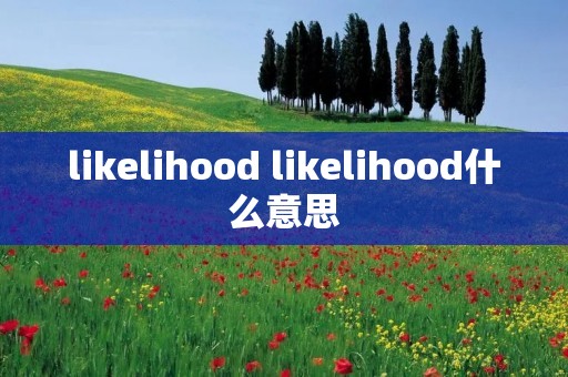 likelihood likelihood什么意思