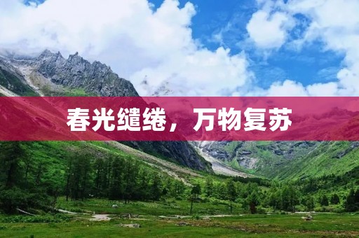 春光缱绻,万物复苏 春光缱绻,万物复苏