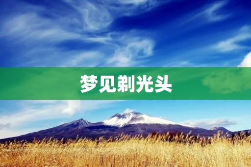 梦见剃光头:预示着什么?