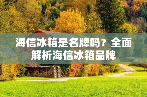 海信冰箱是名牌吗？全面解析海信冰箱品牌