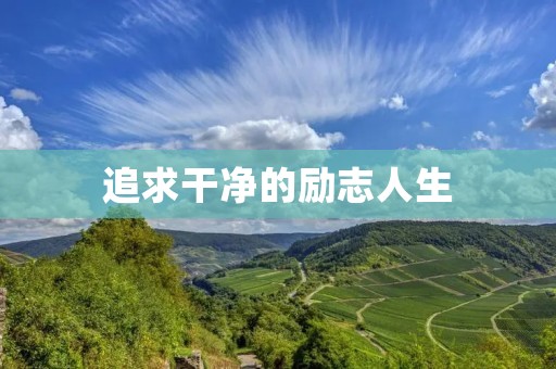 追求干净的励志人生 追求干净的励志人生