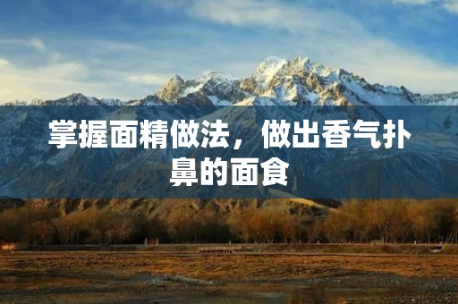 掌握面精做法，做出香气扑鼻的面食